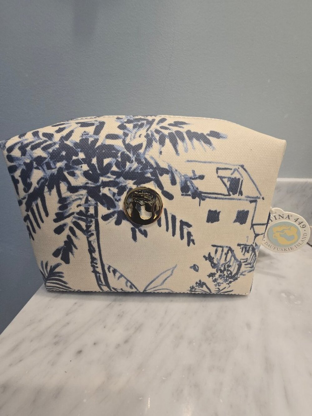 NWT Spartina Daise Seascape Cosmetic Bag